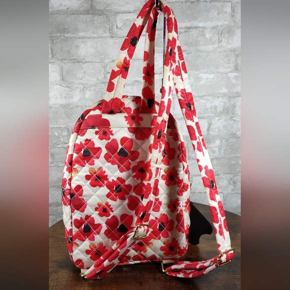 Nanette Lepore Small Quilted Nylon Floral Print Backpack - Picture 4 of 9